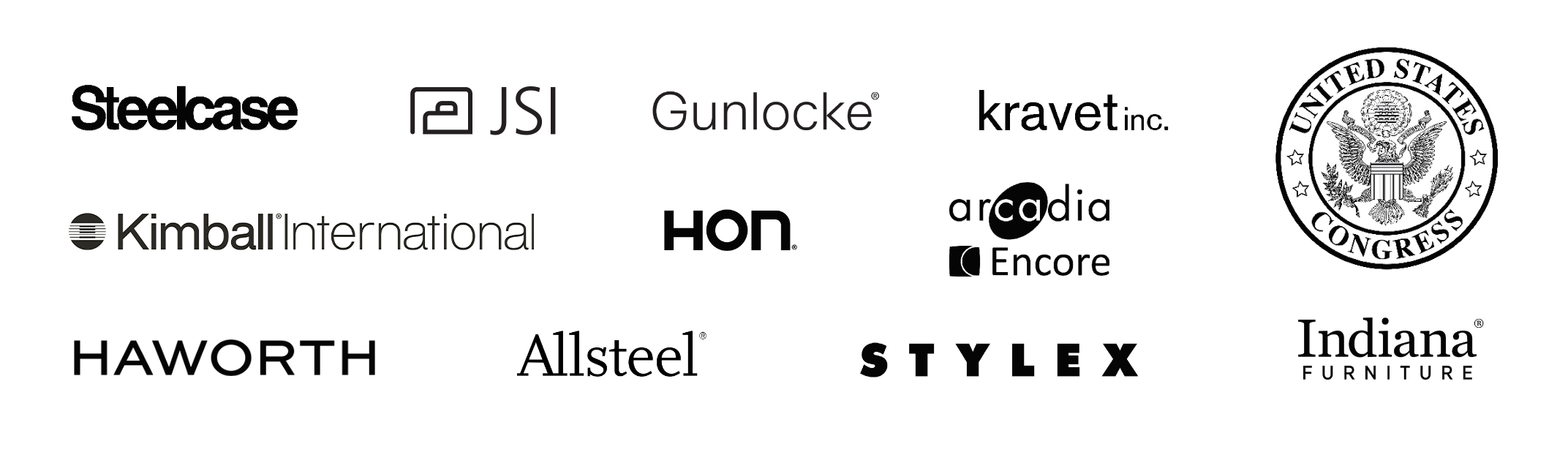 A list of Cortina's Contract Workspace Furniture manufacturers