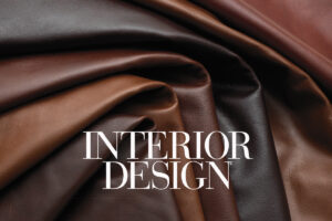 Interior Design logo on collection of leathers