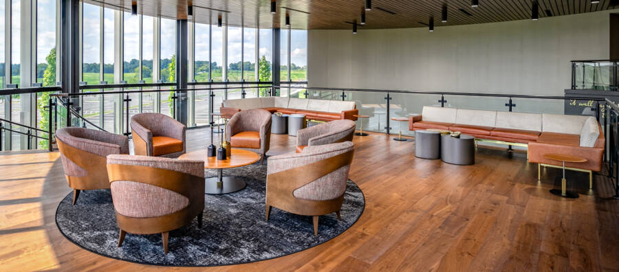 Cortina's Florence leather selected by Kimball at Smith & Wesson headquarters.