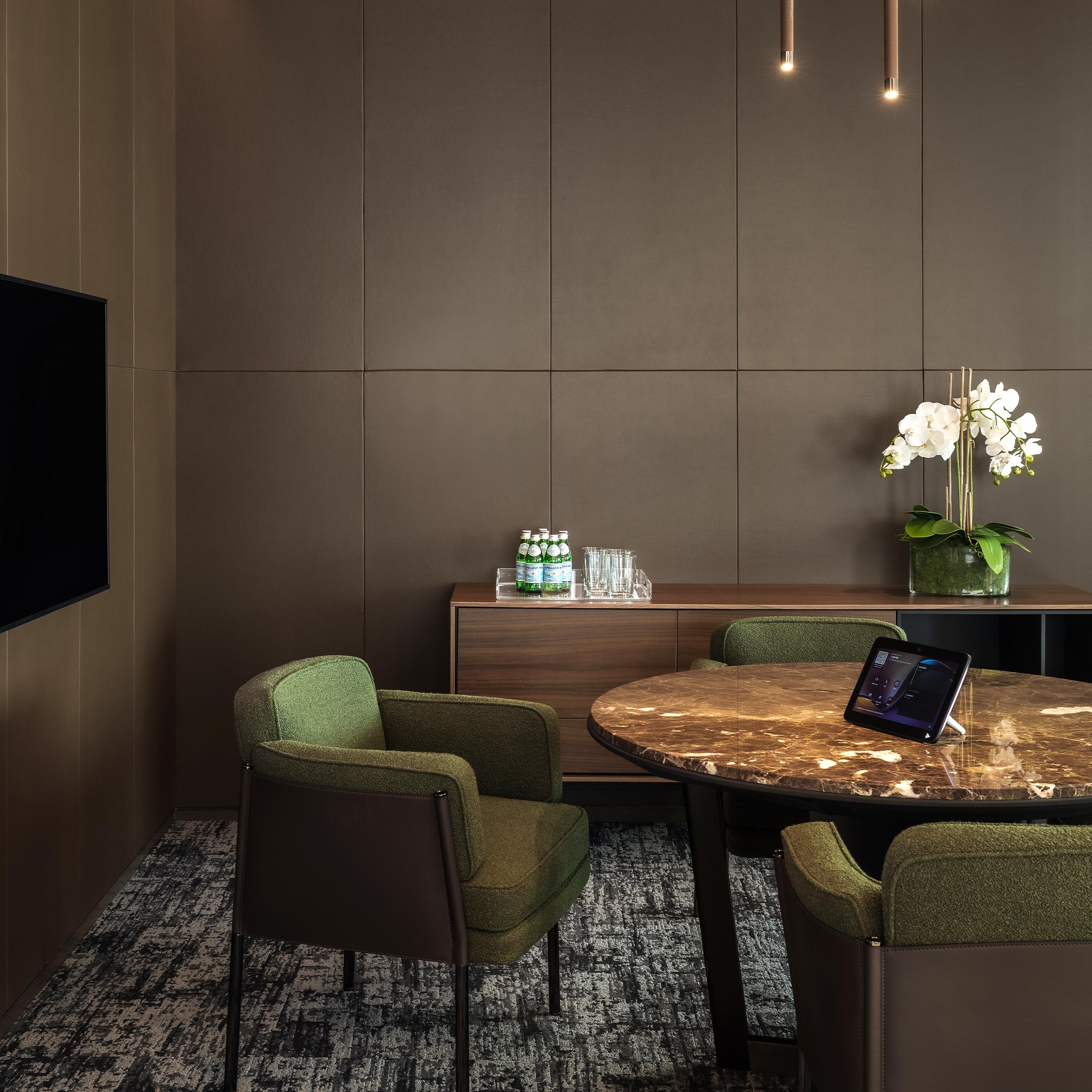 Vocon Design custom perforated leather wall panels